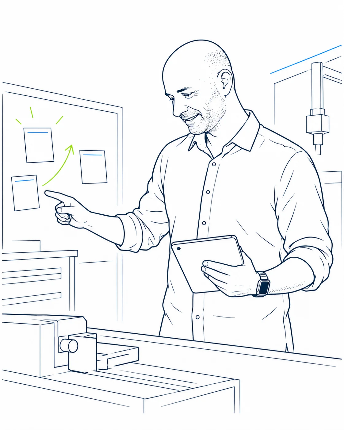 Minimal engineering illustration of operational excellence and Lean