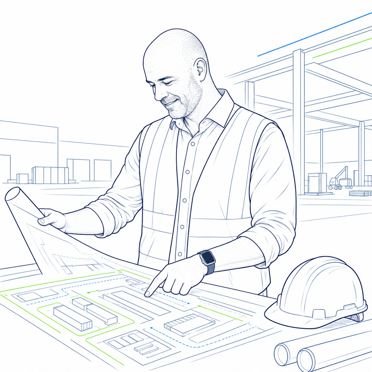 Minimal engineering illustration of project and CapEx delivery